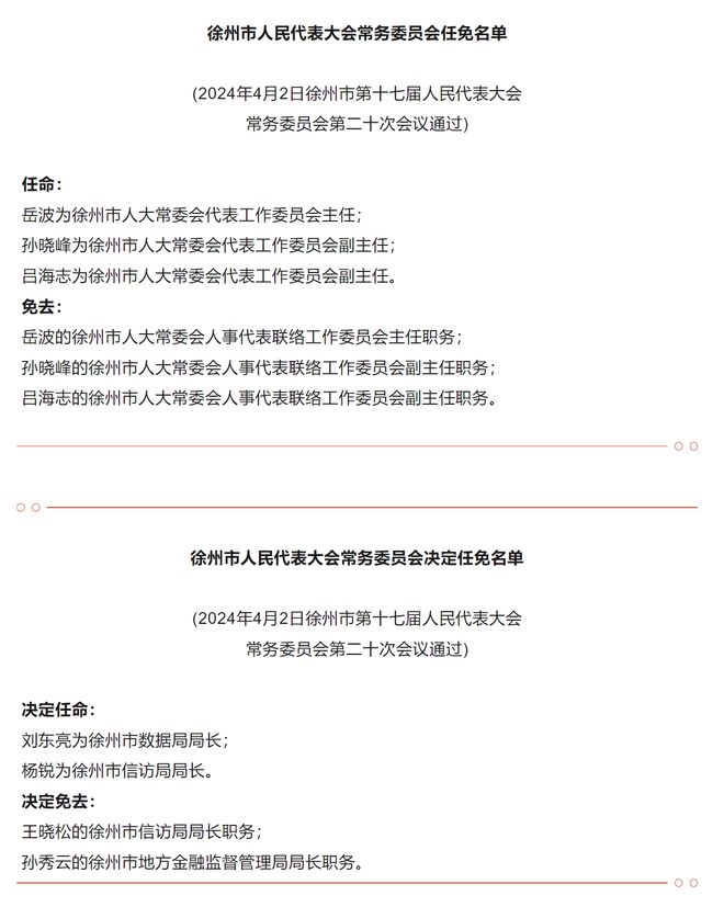 徐州市最新人事任免揭晓，新篇章正式开启