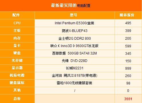 最新电脑配置及价格概览，打造理想工作站的首选参考